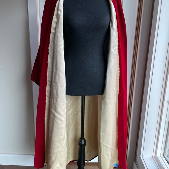 Vintage Opera Coat Cloak Red Velvet - Picture 2 of 12